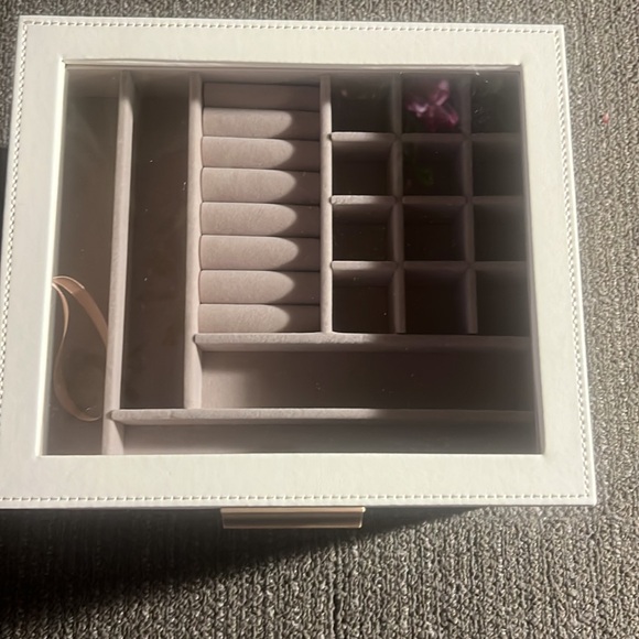 New SONGMICS Jewelry Box with Glass Lid, 3-Layer Jewelry Organizer, 2 Drawers - Picture 2 of 6